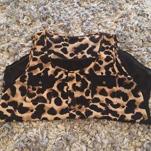 Size medium sheer animal print shirt